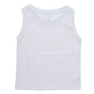 NWT Properly Tied Girl's White LD Poppy Tank Top Size 2T